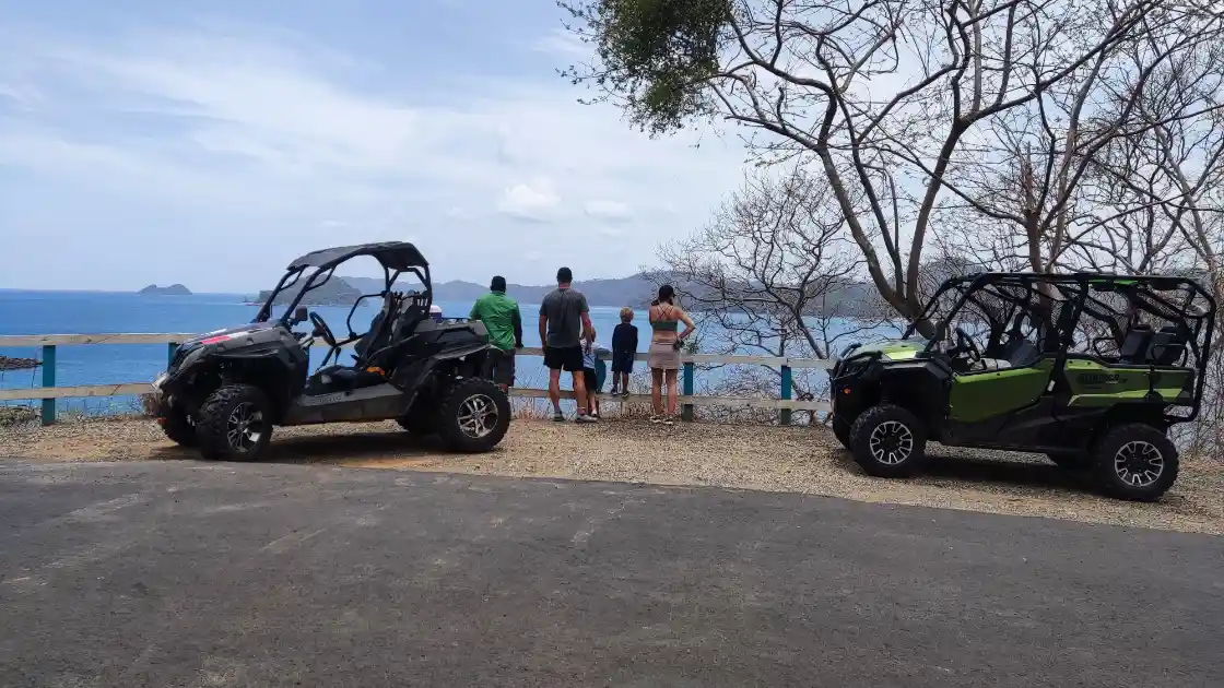UTV off-road vehicle on a tour route in northern Guanacaste, Costa Rica.