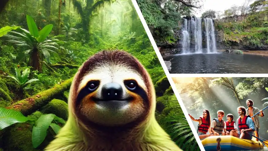 Sloth Tour-River Float-Llanos del Cortes Waterfall