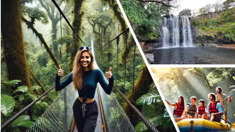 Llanos del Cortes Waterfall-Safari River Float-Hanging Bridges