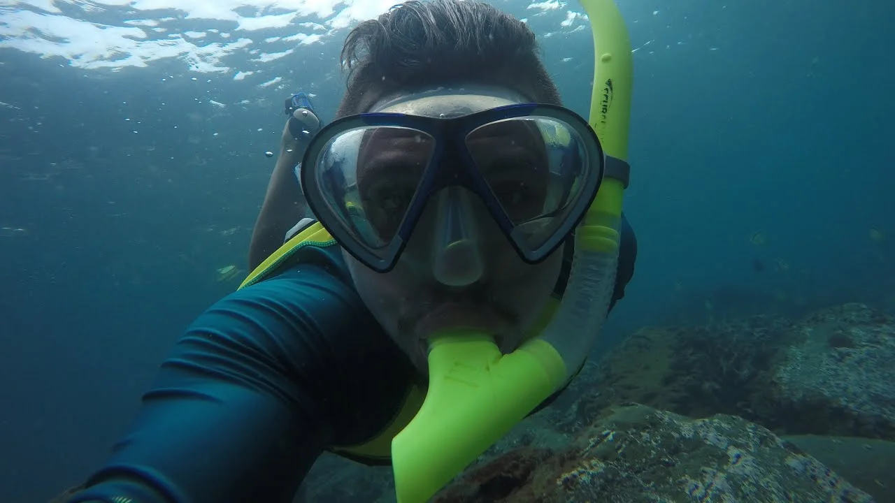 Snorkeling in the Gulf of Santa Elena near Playa El Jobo, La Cruz, Costa Rica.